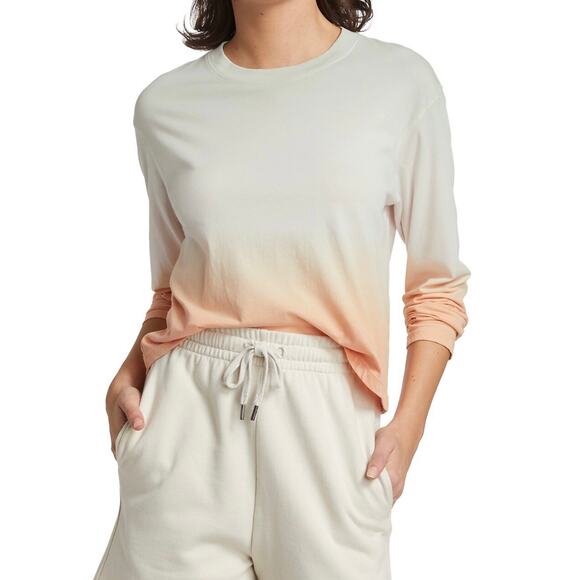 ATM Anthony Thomas‎ Melillo Ombre Boxy Long Sleeve Tee Gray White Orange Large - Picture 3 of 10